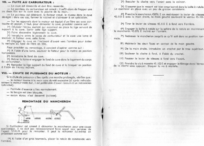 carburateur motoculteur staub