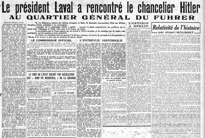 Le président LAVAL a rencontré le chancelier Hitler laval_10