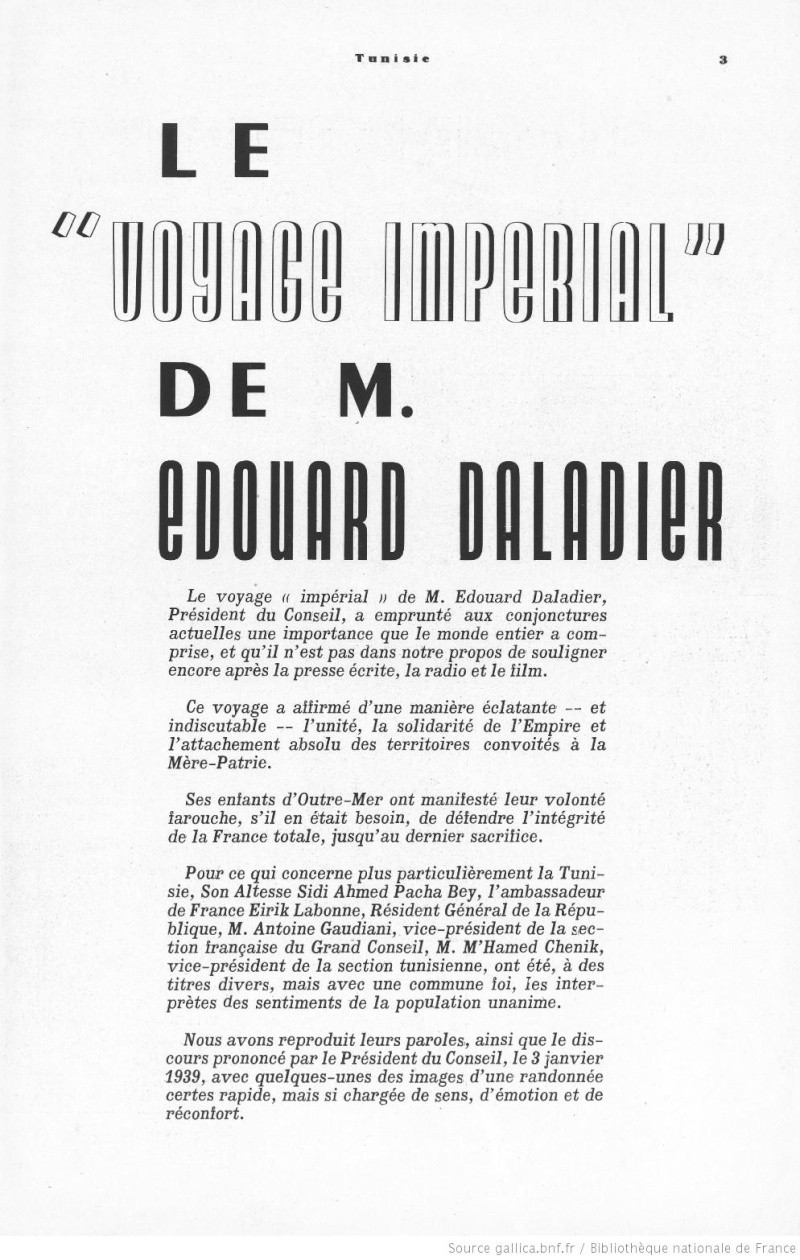Le voyage impérial de M. DALADIER 1939/01  n0166314